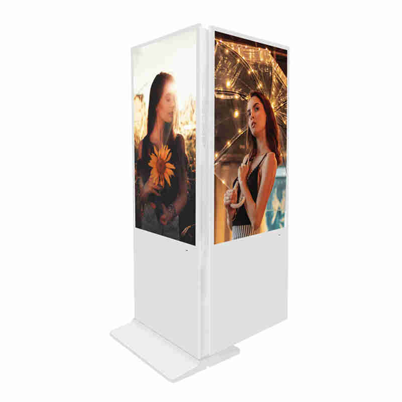 32-tuumainen lattia Upstanding Double Sided Digital Signage kiosk Advertising Player Billboard for shoppailu-, ketjukauppa- ja pankkiaula